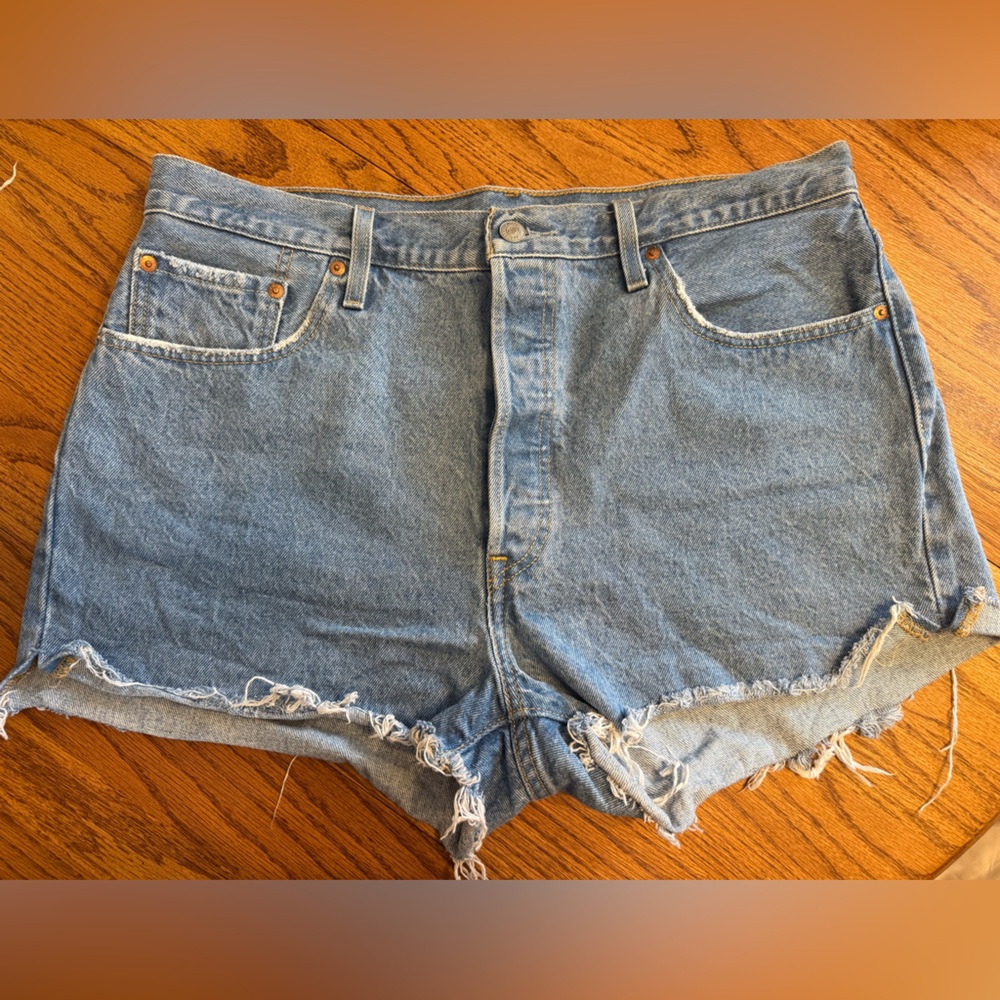Levi's Light Blue Jean Shorts
